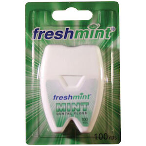 DENTAL FLOSS MINT WAXED 100YD 72/CS